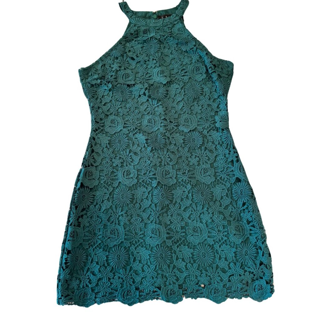 NWT Lulus Lace Overlay Green Mini Dress - Size XL